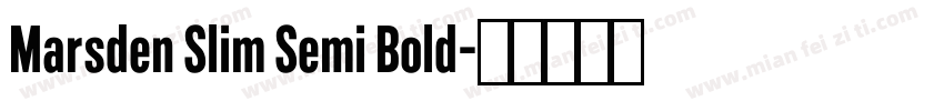 Marsden Slim Semi Bold字体转换